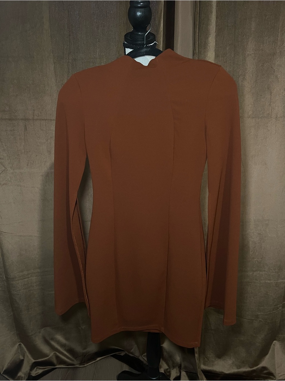 Split Cape Sleeve Bodycon Dress